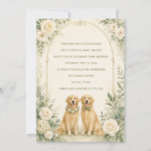 Personlig Sagegrön Golden Retriever Bröllop I