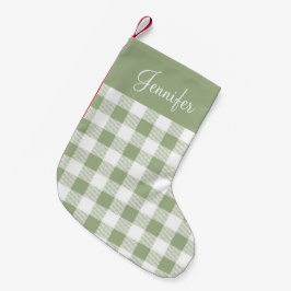 Personlig Sagegrön Liten Julstrumpa