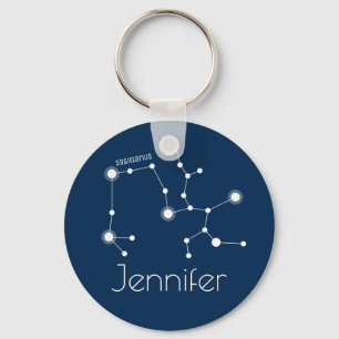 Personlig Sagittarius Zodiac Constellation Nyckelring