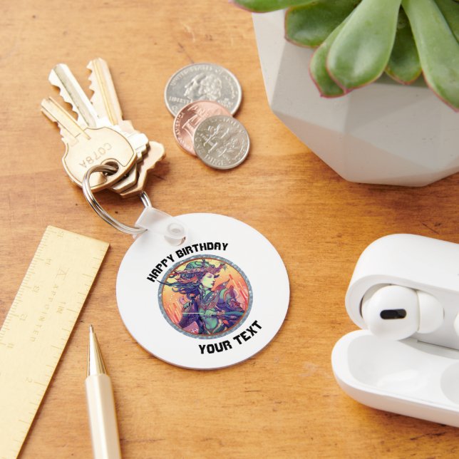 PERSONLIG Sagittarius ZODIAC SIGN Nyckelring (Skrivbord)