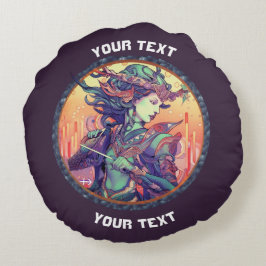 PERSONLIG SAGITTARIUS ZODIAC SIGN Tote Rund Kudde