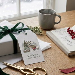 Personlig Sagobok Stuga Jul Presentetikett