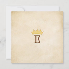 Personlig sagolik pergament med krönt monogram inbjudningar