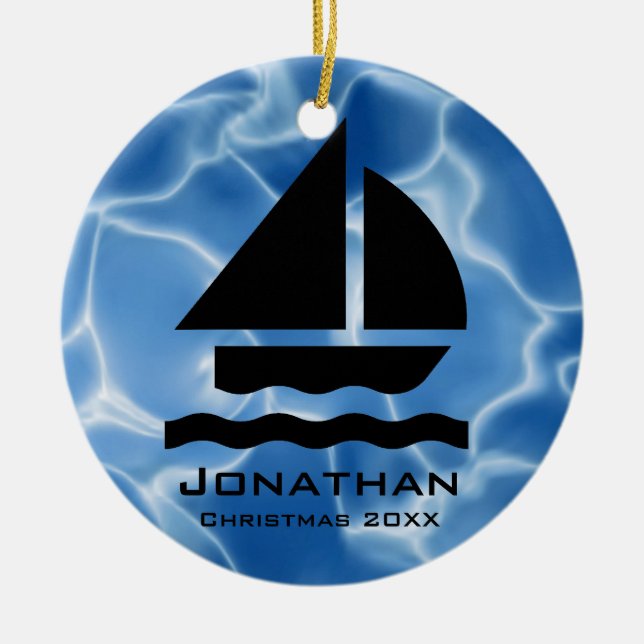 Personlig Sailing Ornament (Framsidan)