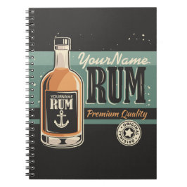 Personlig Sailor Rum Liquor Flaska Retro-tecken Anteckningsbok