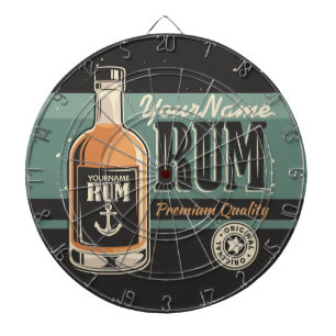 Personlig Sailor Rum Liquor Flaska Retro-tecken Darttavla