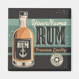 Personlig Sailor Rum Liquor Flaska Retro-tecken Magnet