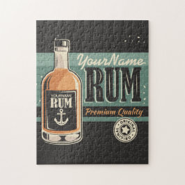 Personlig Sailor Rum Liquor Flaska Retro-tecken Pussel