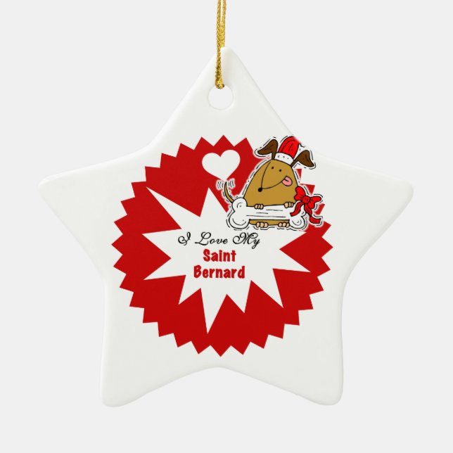 Personlig Saint Bernard Keepsaké Ornament (Framsidan)