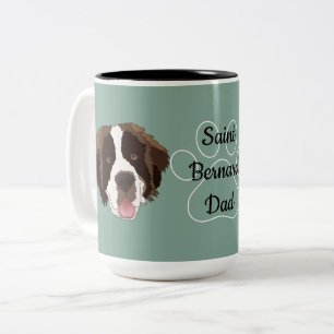 Personlig Saint Bernard Mamma/Pappa Två-Tonad Mugg