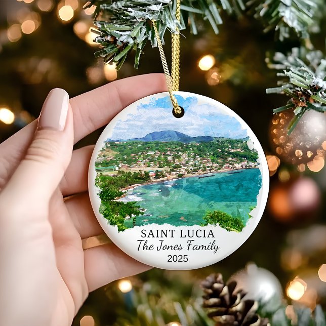 Personlig Saint Lucia Ornament, Saint Lucia Julgransprydnad Keramik (Skapare uppladdad)