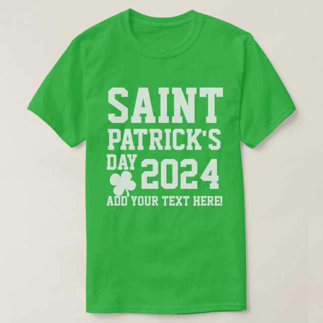 Personlig Saint patrick's day 2024 T-Shirt (Design framsida)