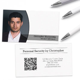 Personlig säkerhet Anpassad oval fotokod QR-kod Visitkort
