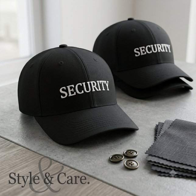 Personlig SÄKERHET Broderad Keps (Personalized SECURITY Embroidered Baseball Cap)