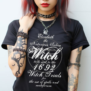 Personlig Salem Witch Trials Gothic T Shirt
