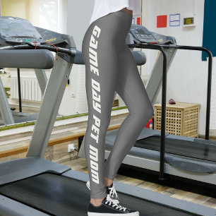 Personlig Sällskapsdjursmamma Speldag Mörk Metalli Leggings