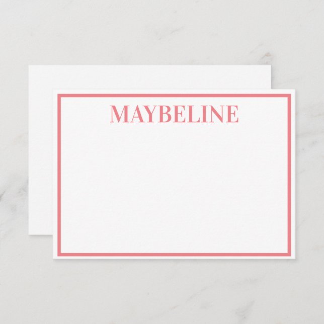 Personlig Salmon och vita platta skydd Inbjudningar (Fram/baksida)