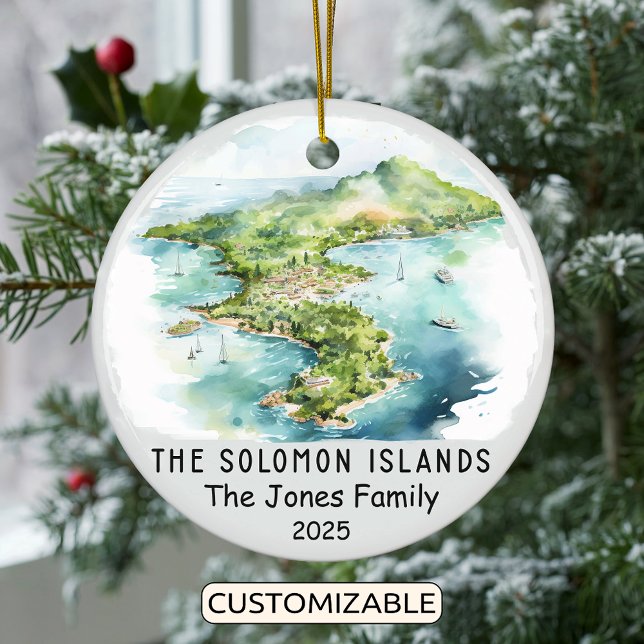Personlig Salomonöarna Ornament, Oceanien Julgransprydnad Keramik (Skapare uppladdad)