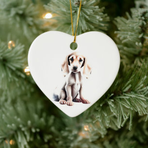 Personlig Saluki-valp Julgransprydnad Keramik