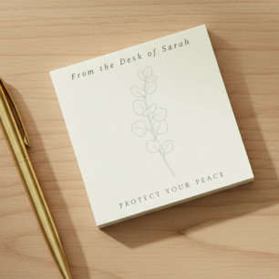 Personlig Salvia Grön Minimalistisk Daglig Påminne Post-it Block