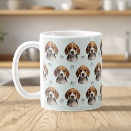 Personlig Salvia Hund Foto Tassmönster Kaffemugg