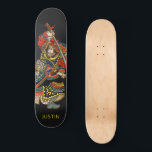 Personlig Samurai Black Mini Skateboard Bräda 18,5 Cm<br><div class="desc">Personlig fet samurai-krigare Asiatisk konst svart skateboard med ditt namn tillsatt. Smutsa fet färg.</div>