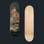 Personlig Samurai Black Mini Skateboard Bräda 18,5 Cm<br><div class="desc">Personlig fet samurai-krigare Asiatisk konst svart skateboard med ditt namn tillsatt. Smutsa fet färg.</div>