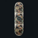 Personlig Samurai och serverat skateboard<br><div class="desc">Personlig fet samurai och ormlig snake Asiatisk konst med initialer i mitten.</div>