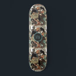 Personlig Samurai och serverat skateboard<br><div class="desc">Personlig fet samurai och ormlig snake Asiatisk konst med initialer i mitten.</div>
