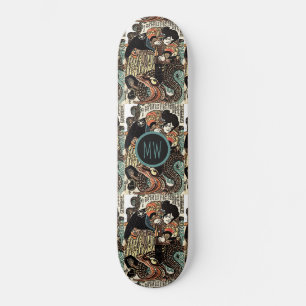 Personlig Samurai och serverat skateboard
