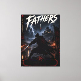 Personlig Samuraj Fader Canvas Väggkonst