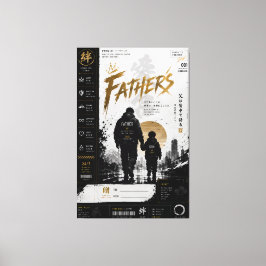 Personlig Samuraj Faderskap Canvas Konst