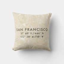 Personlig San Francisco Karta | Beige
