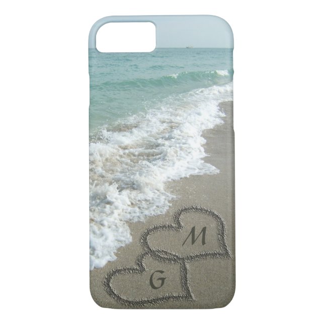 Personlig Sand Hearts på bålen Case-Mate iPhone Skal (Baksida)