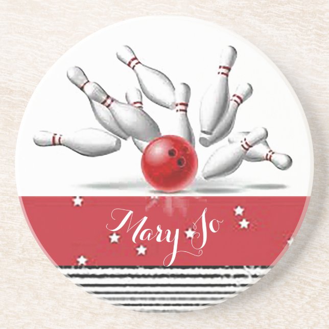 Personlig sandstensbricka för bowlare underlägg (Framsidan)