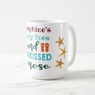 Personlig Sandy Toes & Sol Kissed Nose Kaffemugg