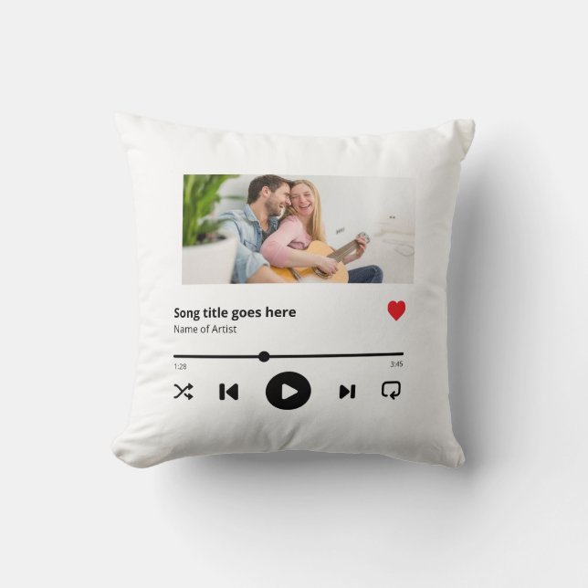 Personlig Sång Album Photo Music Älskare Kudde (Framsida)