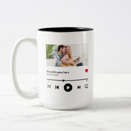 Personlig Sång Album Photo Music Älskare Två-Tonad Mugg