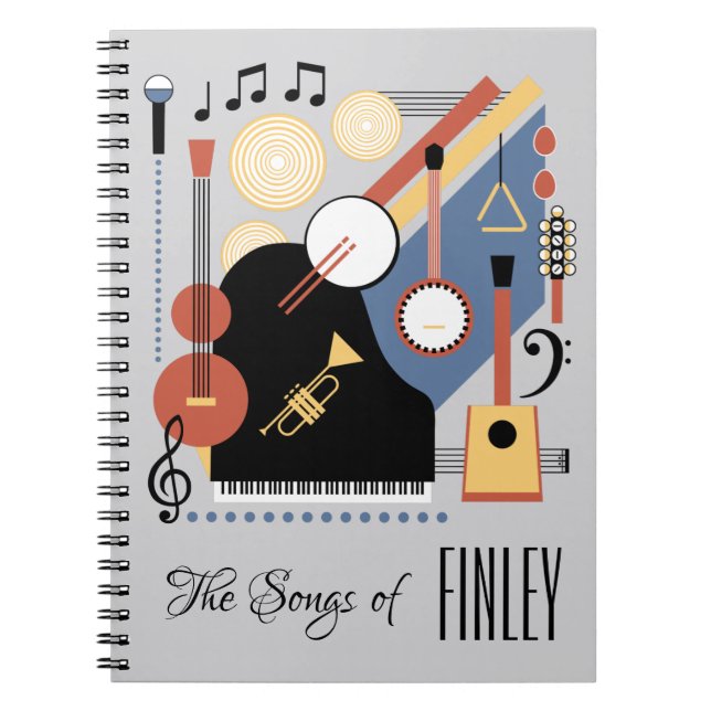 Personlig Sång Bok Bauhaus Band Anteckningsbok (Framsidan)