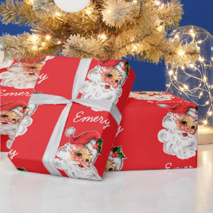 Personlig Santa Ansikte Julafton Julklapp Presentpapper