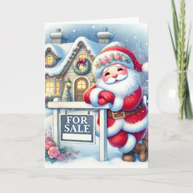 Personlig Santa as a Real Gods Agent Helgkort (Framsida)