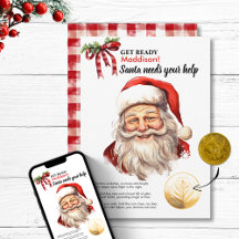 Personlig Santa behöver din hjälpen Red Magic Wish
