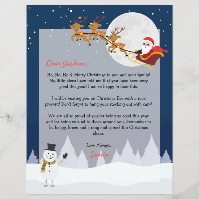 Personlig Santa Brev från Nordpolen (Framsida)