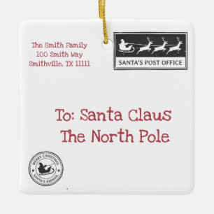 Personlig Santa Brev Ornament