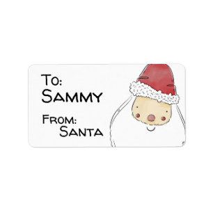 Personlig Santa Gift-Märkre Adressetikett