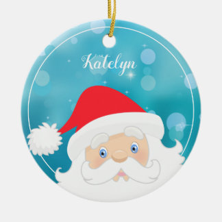 Personlig Santa God jul Year Ceramic Julgransprydnad Keramik