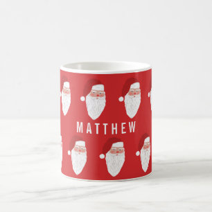 Personlig Santa jul Mugg Gift - Red