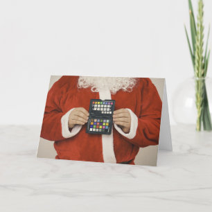 Personlig Santa med Makeup Palette Helgkort