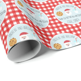 Personlig Santa Mjölk och Cookies Wrapping Papper Presentpapper