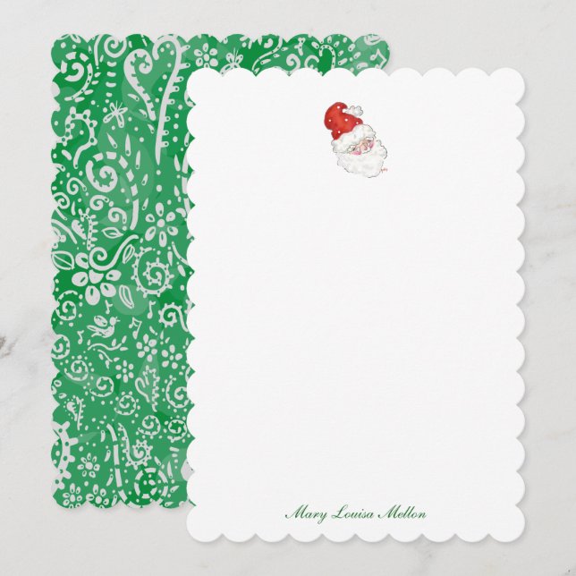 Personlig Santa Notes Inbjudningar (Fram/baksida)